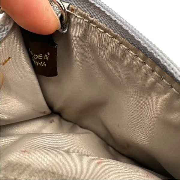 COACH Gray Coated Canvas Card Holder Wallet Wristlet - Image 6