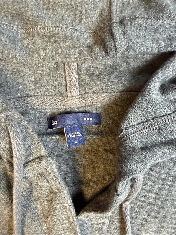 GAP Charcoal button up Hooded Sweater - Image 2