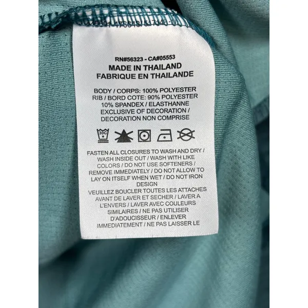 Nike Dri-FIT Running Womens M‎ Top Quarter Zip Pullover Long Sleeve Teal Blue - Image 4
