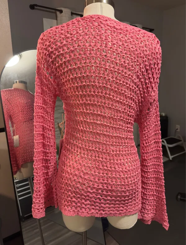 Boutique Pink knit Off the shoulder sweater - Image 8
