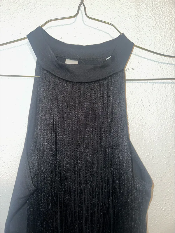 Black Fringe Bodysuit - Image 3