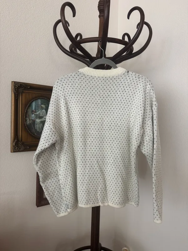 Vintage Crewneck Wool Blend Knit Sweater - Image 5