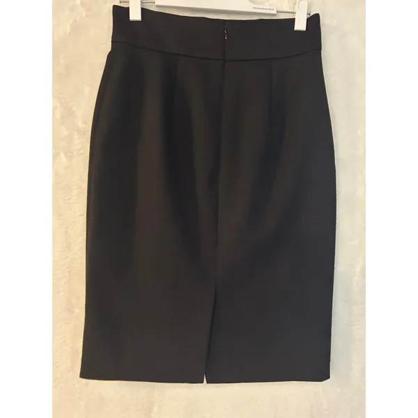 Ann Taylor Pencil Skirt Womens Size 4 High Waisted Pleated Knee Length Work‎ - Image 2