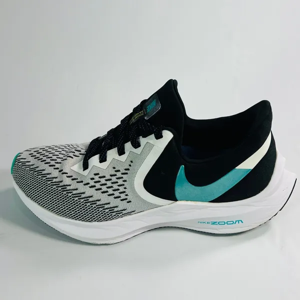 Nike Air Zoom Winflo 6 Black White Oracle Aqua‎ Women 8.5 Running Shoes AQ8228 - Image 6