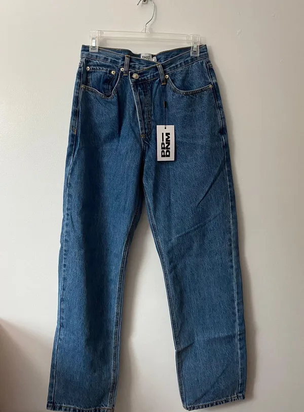 Princess Polly Holly Asymmetric Straight-Leg Jeans - Image 2