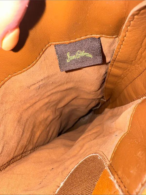 Sam Edelman Penny Tall Riding Boots Cognac Leather Zip Equestrian Boots Size 6 - Image 11