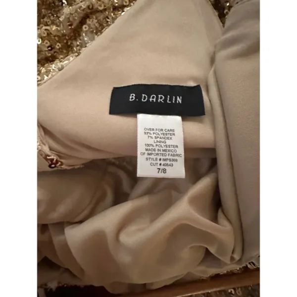 B.Darlin Gold Gown Large - Image 7