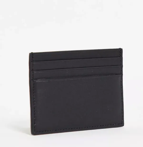 Calvin Klein NWT leather cardholder with gold logo in black - Image 2
