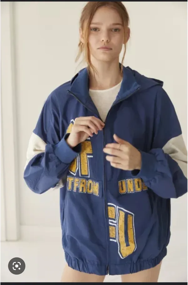 urban outfitters navy windbreaker small - Image 4