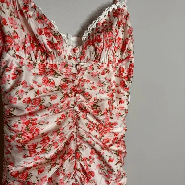 NWT Princess Polly Cael Pink Floral Mini Dress - Image 5