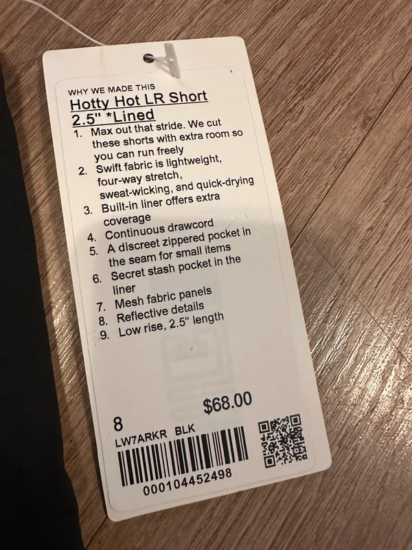 Brand New Lululemon Black Shorts - Image 2