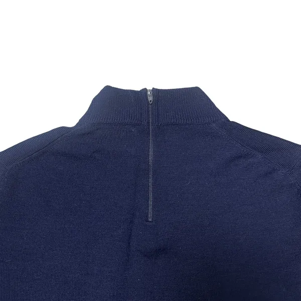 Vintage Pendleton Navy Blue Mock Neck Virgin Wool Top - Image 6