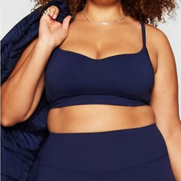 Navy Blue Fabletics Sports Bra - Image 2