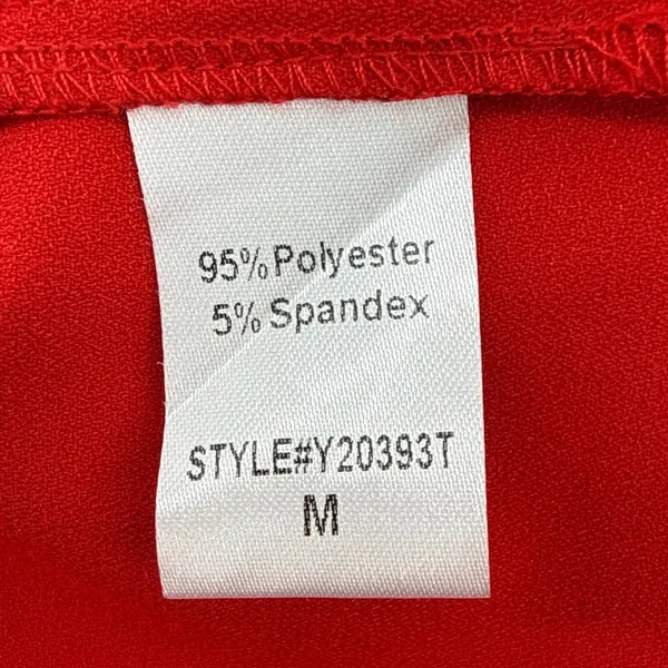 Pomander Place Red Crepe Kenzo Dress Tuckernuck Tiered Smocked Cuff Medium‎ - Image 8