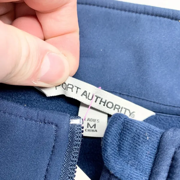 Port Authority Core Soft Shell Jacket Womens Sz M Navy Blue Full Zip Fleece NWOT - Image 4