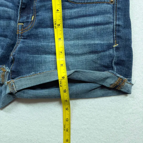 American Eagle Outfitters Denim Shorts Womens 4 Blue Mid Rise Cuffed Stretch - Image 6