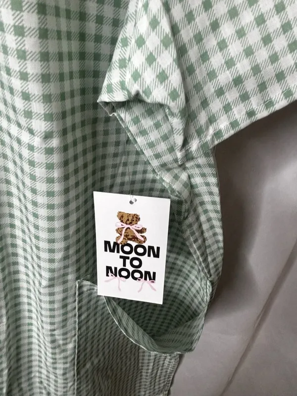 Moon To Noon Women's Snap-Front Gingham Sleep Dress - Image 4