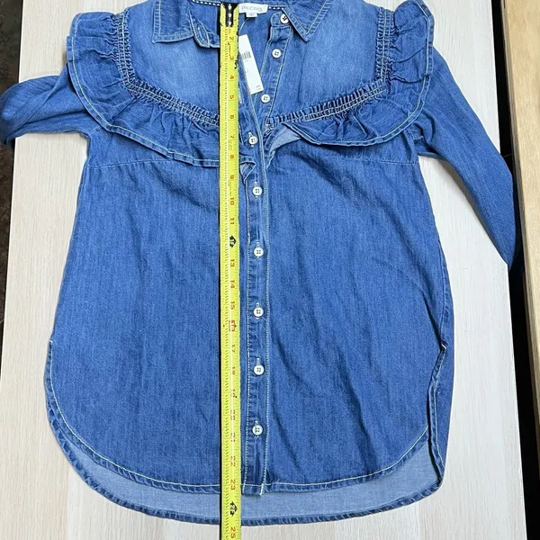 Anthropologie Pilcro Women's Chambray XS‎ NWT Cottagecore Prairie Minimalist - Image 8