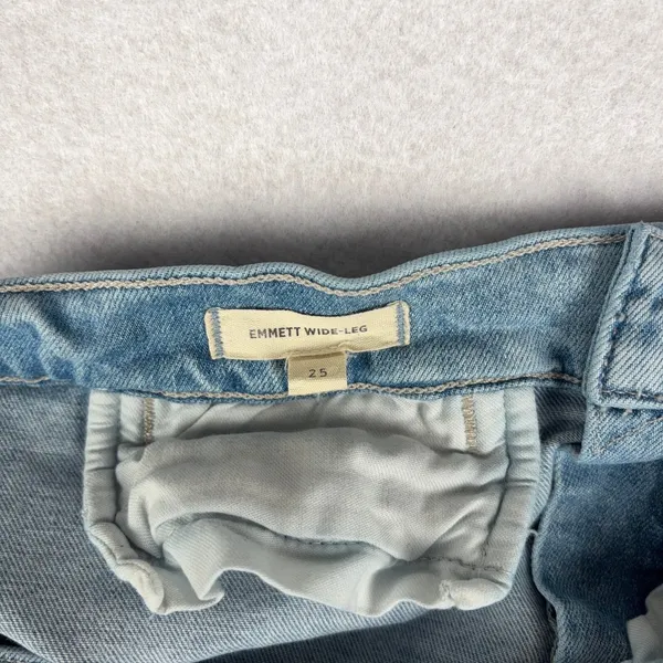 Madewell Emmett Wide-Leg Jeans Women's 25 Blue Light Wash Ankle Crop Normcore - Image 4