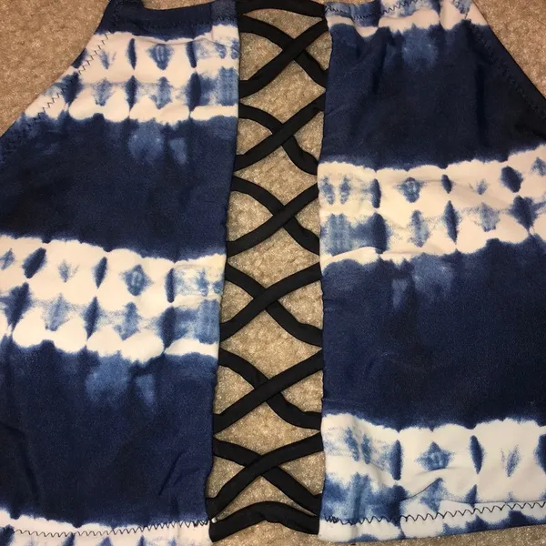 Rue 21 5/$10 DEAL! 💰Navy and white bikini top - Image 2