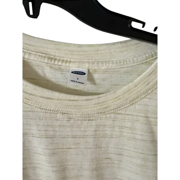 Old navy yellow Stripped Cotton Short‎ Sleeve size L - Image 2