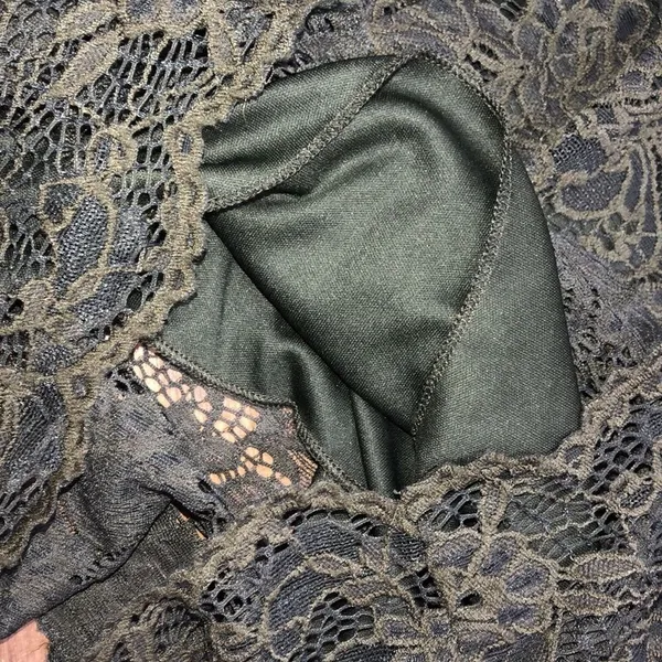 Blue Rain size medium olive green flirty romper - Image 8