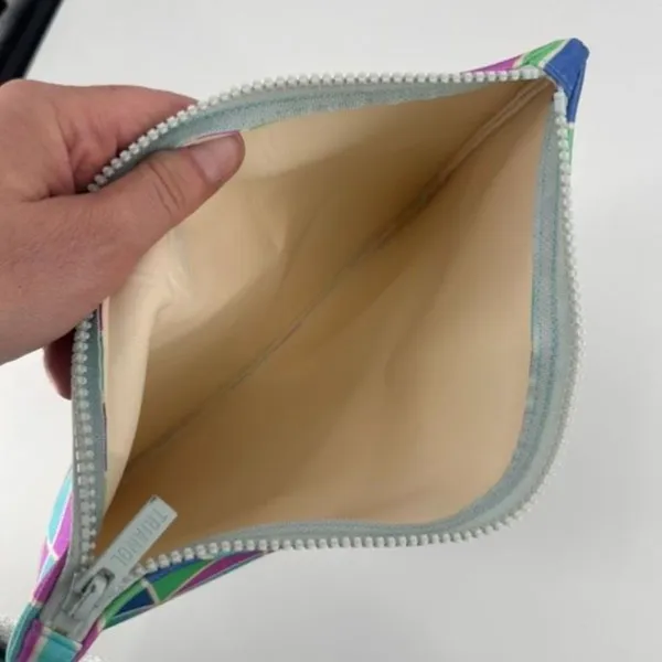 Triangl Nylon Boho Neoprene Zip Toiletry Swim Pouch‎ Bag Only Aztec Pink Blue - Image 5