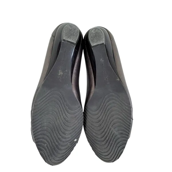 Andrew Geller‎ Brown Metallic Buckle Low Heeled Ballet Slip Ons Office Wear 7.5 - Image 5