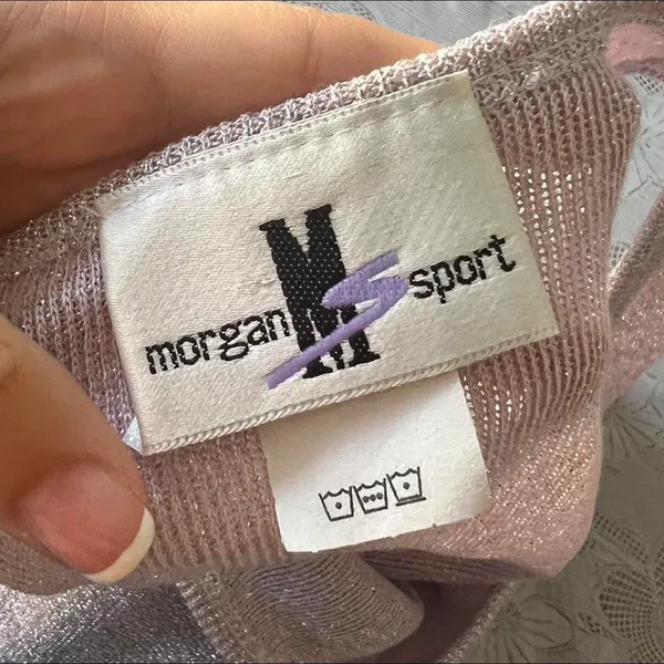 Morgan Sport Metallic Shiny Tank Top Y2K - Image 6