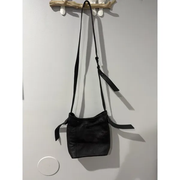 Lucky Brand Jeun Hobo Bag Black Knot‎ Adjustable Strap Crossbody W - Image 4