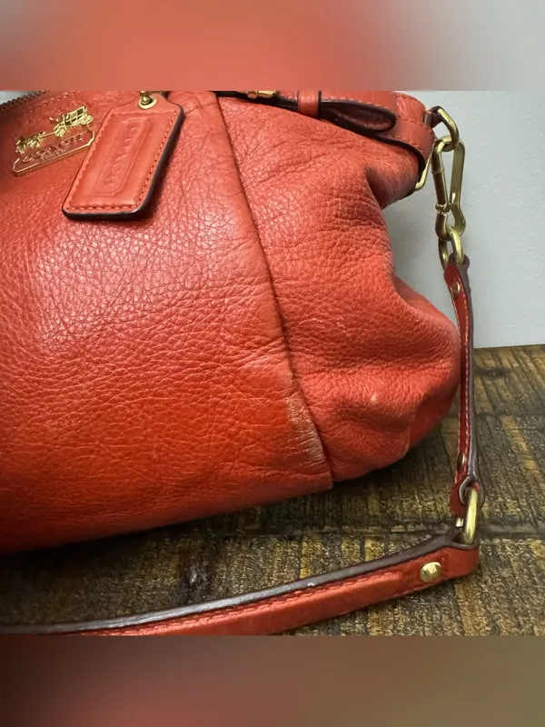Coach Madison Sophia Bag Burnt Orange Purse Handbag - Image 4