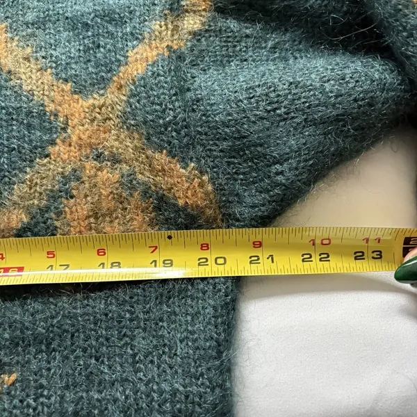 Ellen Tracy Vintage 80s‎ 90s Womens Size Small Green Mohair Wool Blend Knit Sweater Holiday - Image 8