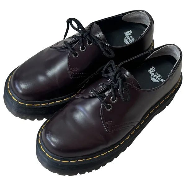 Dr Martens Patent Leather Quad Lace Up‎ 1461 Burgundy Punk Grunge Capsule 7 - Image 3