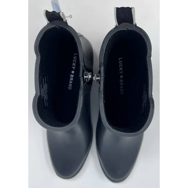 Lucky Brand Women's‎ LK Basel Black H2O Rubber Rain Bootie Size 9M - Image 7