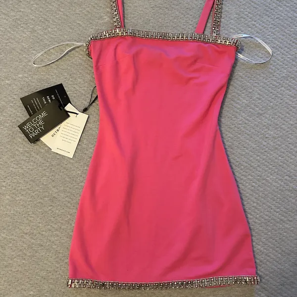 Retrofete XXS Regina dress in hyper pink - Image 5