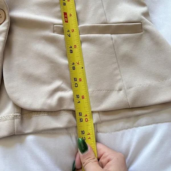 Womens Blazer Size Small Beige‎ Officechic Corpcore City Workwear Classic - Image 7