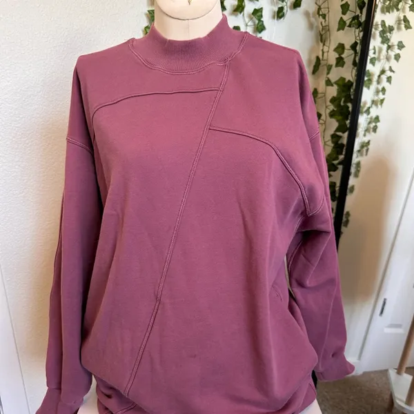 lululemon sweatshirt oversized size XS Broken Beats Plum athletic - Image 2