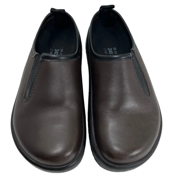 BIRKENSTOCK Tatami Brown Leather Clog Mule - Image 8