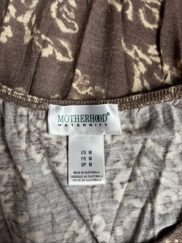 Motherhood Maternity Brown & Cream Floral Scoop Tank - Image 2