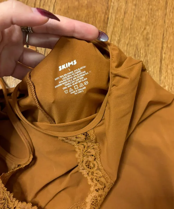 NWOT fits everybody corded slip lace dress - bronze - Image 7