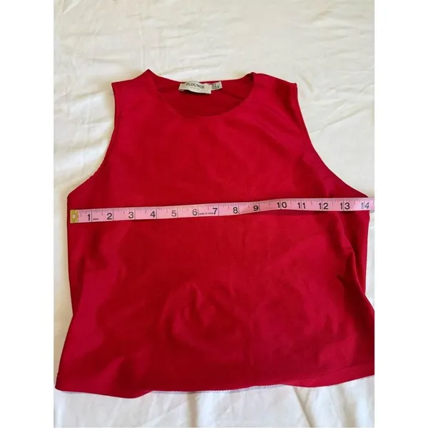 Flounce Club Sleeveless Red Tank Top | Size 6 - Image 5