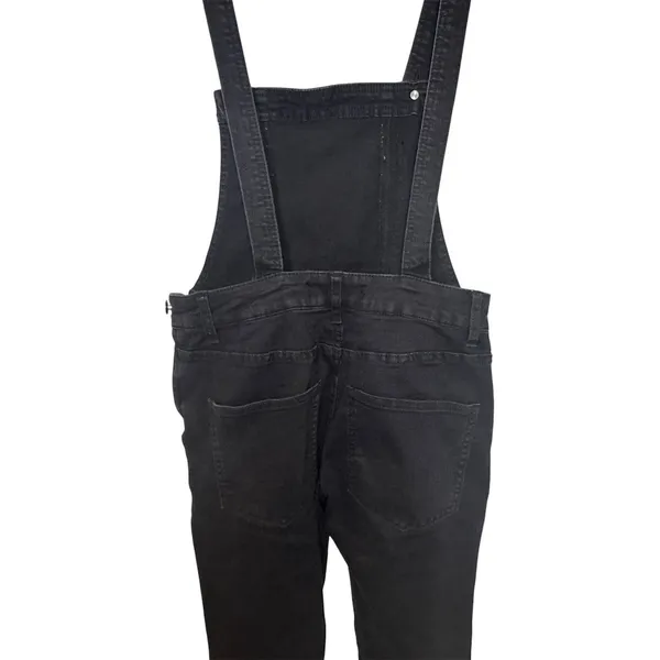 Free People Overalls Womens Size 24 Washed Black Denim Skinny Leg Bib - Image 9