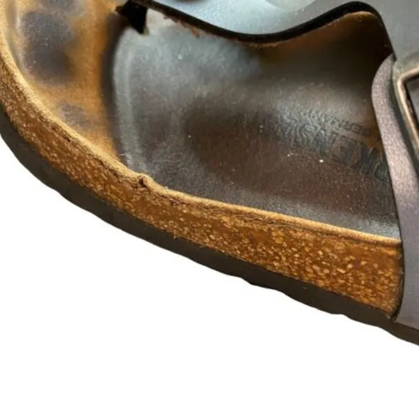 Birkenstock Gizeh Unisex Leather Sandal Icy Metallic Azure Blue EU 38 US W 7/7.5 - Image 12