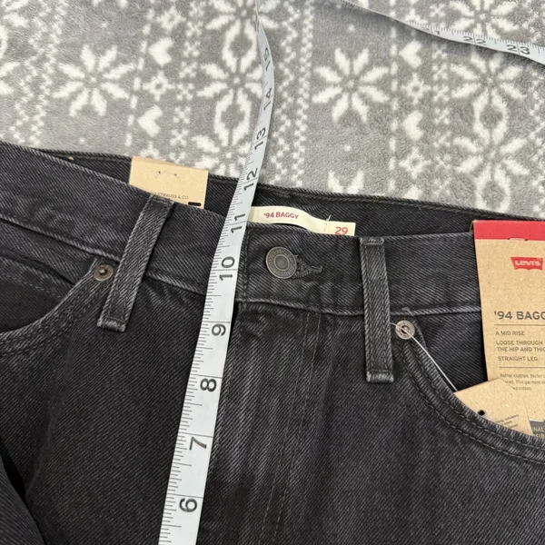 NWT Levi's 94‎ Baggy Jean Open Mind Straight Washed Black 29 x 31 Streetwear - Image 12