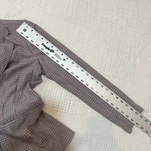 Chelsea28 medium 2 button front plaid jacket blazer coat C 3001 - Image 5