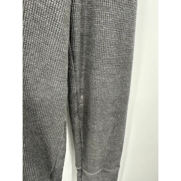 Y2K‎ American Eagle Gray Thermal Pullover Sweater Hooded Shawl Neck Women Large - Image 4