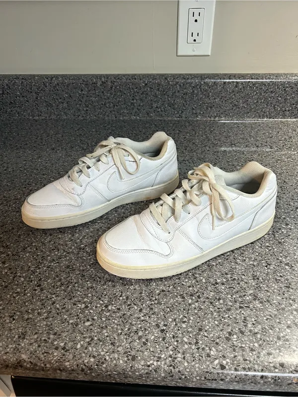 Women’s White Athletic Sneakers - Classic Low-Top Design - Image 2