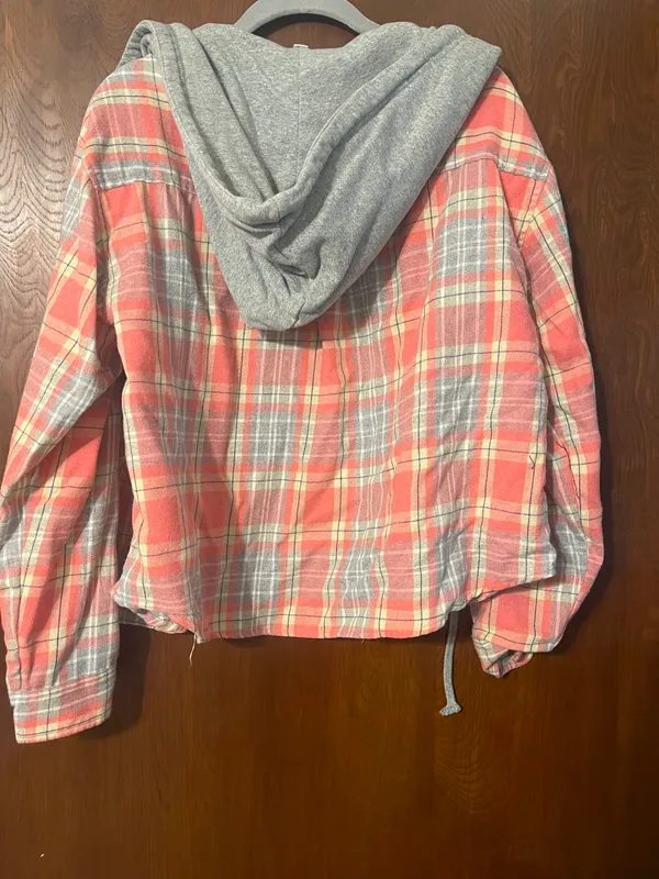Easel Cropped Hooded Flannel - Image 2