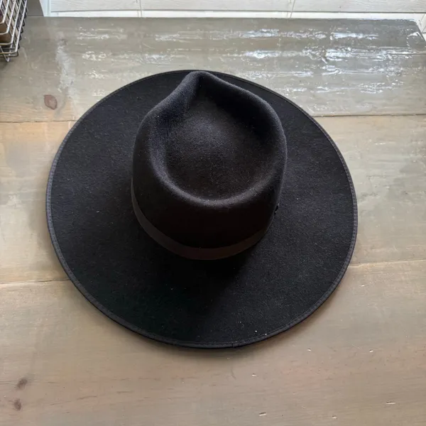Lack of Color Black Australian Wool Rancher Hat Wide Brim Sz M - Image 4