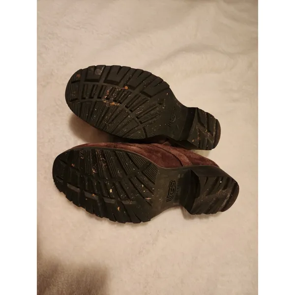 UGG Australia Suede Clogs Mules Buckle Detail Comfort‎ Shoes - Image 2